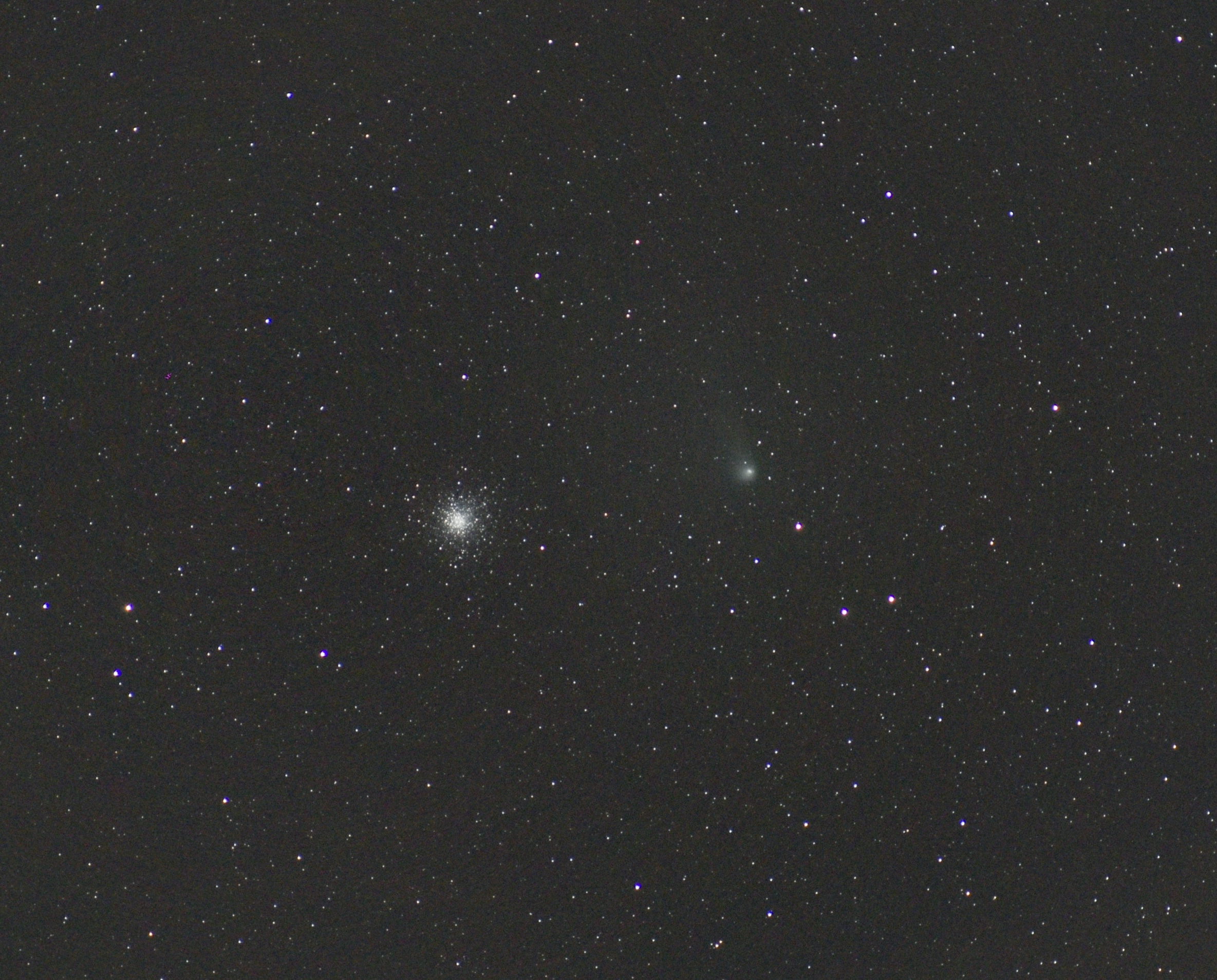 M10 and C/2017 K2 (PanSTARRS) in Ophiuchus